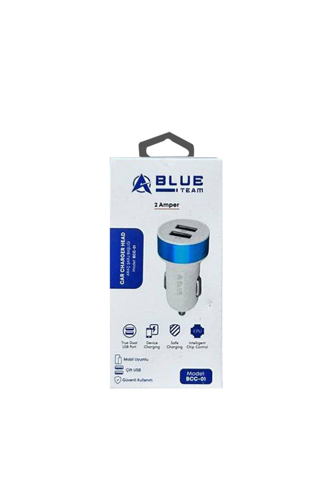 Araç Şarj Adaptörü X2 Usb 2.1 Amper BlueTeam BCC-01 R32