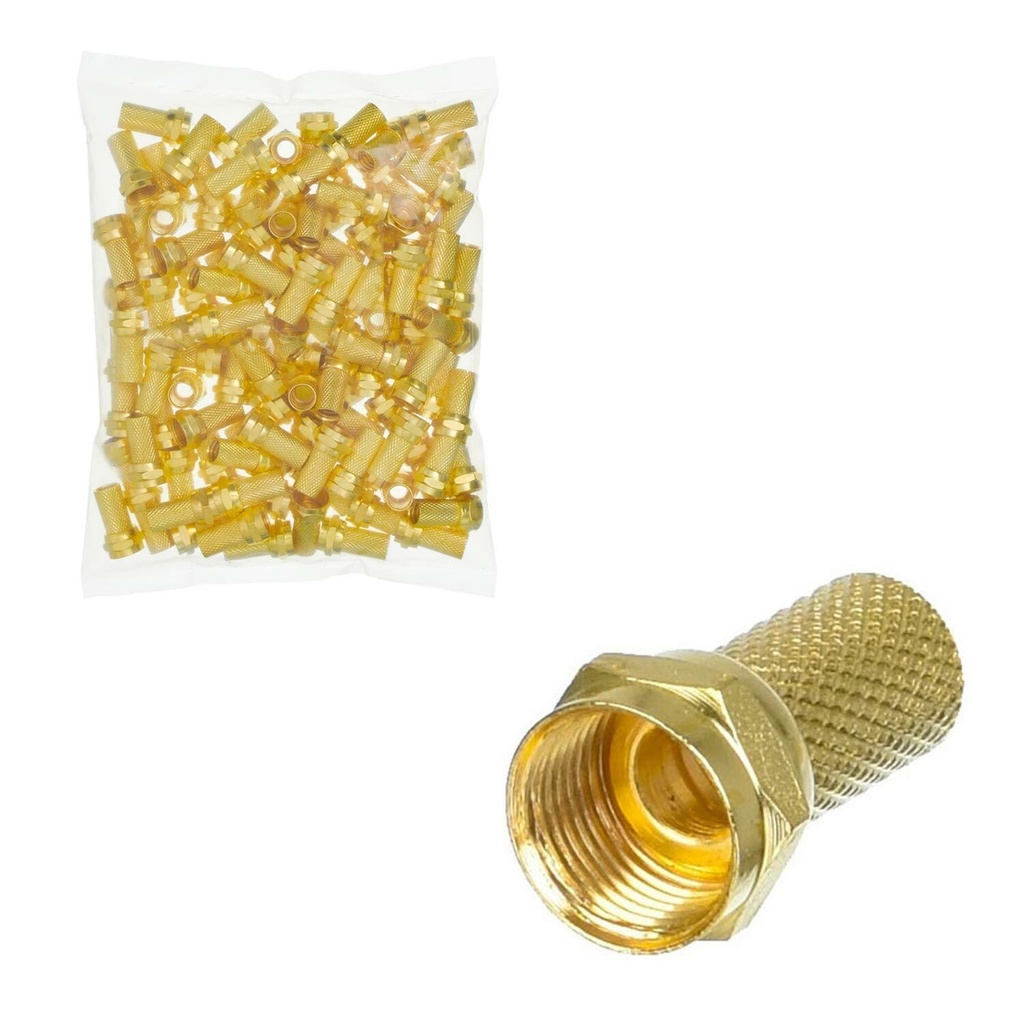 RG6 F Konnektör Gold 100adet Cablemaster CMF-01G