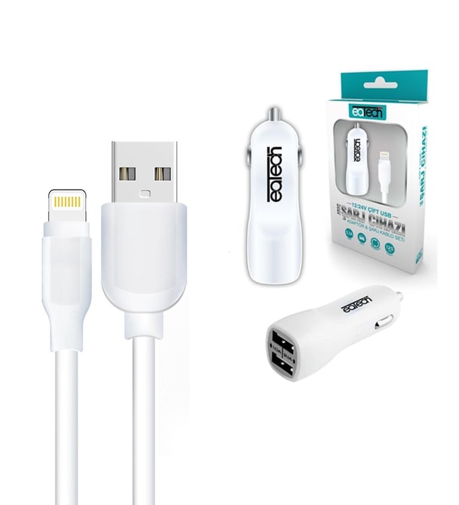 Iphone Araç Şarj 2XUsb 2.1a Eatech PK-5407
