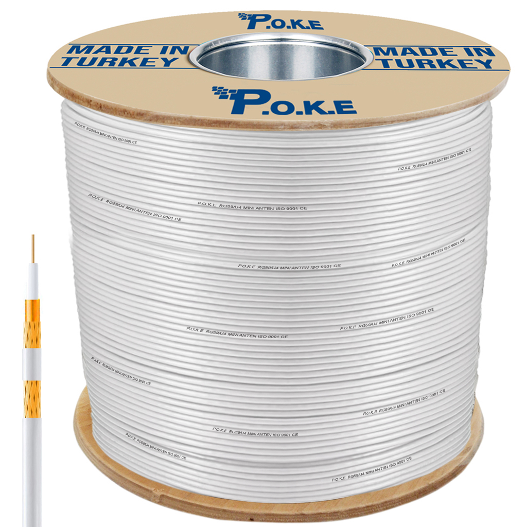 Anten Kablosu RG58/U4 Mini Tekli Gold 1000mt Poke PK-1361