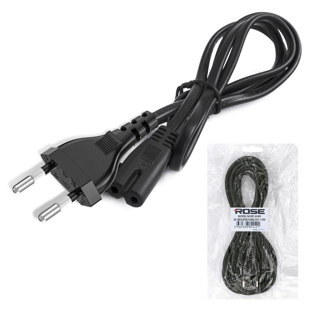 Teyp Ceyran Fişi Kablosu 1.5mt Rose RC-604X  RR8