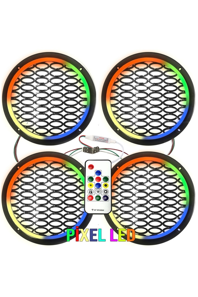 Pixel Ledli 20cm Hoparlör Kapak Animasyonlu 4 Adet Poke PK-5651
