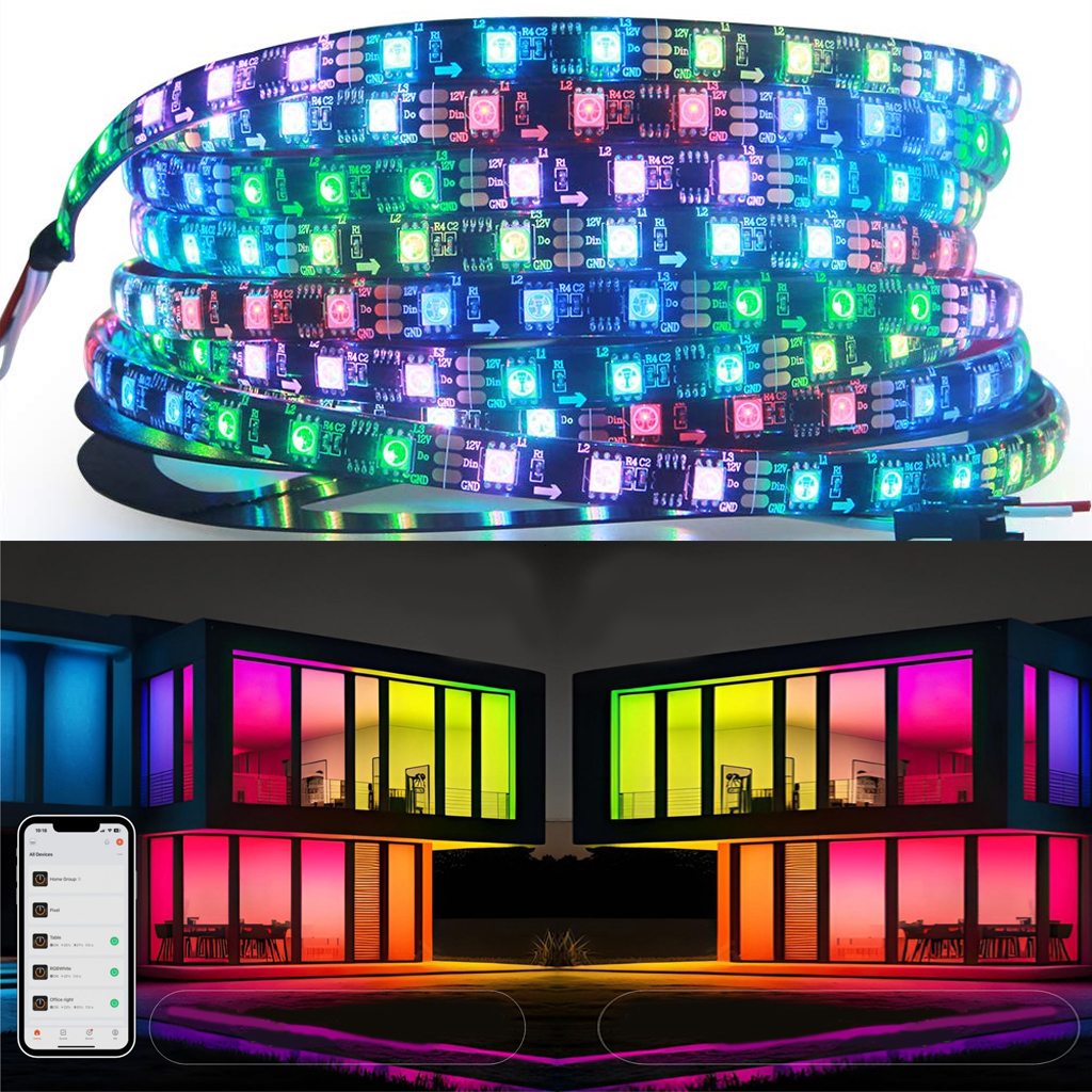 Pixel Şerit Led 12v Dış Mekan IP66 5mt PK-5665