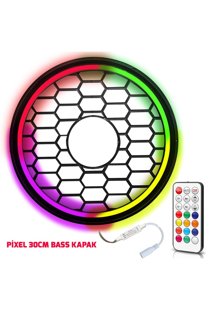 Pixel Ledli 30cm Bass Kapak Poke PK-5672
