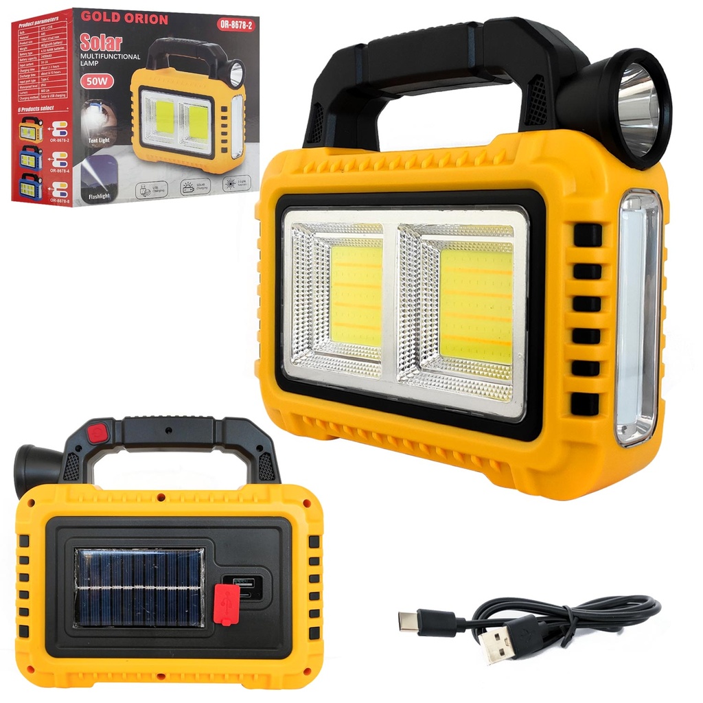 El Feneri Projektör Solar Şarjlı 50w Gold Orion OR-8678-2