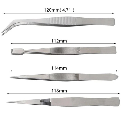 Cımbız Seti 4 Parça Paslanmaz Çelik Prolink PY-019