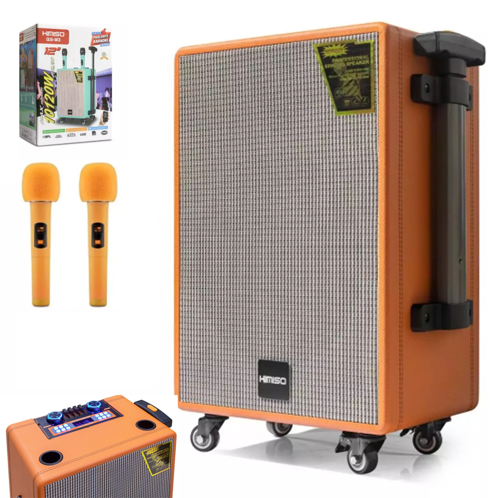 Bavul Anfi 2 El Mikrofonlu Karaoke Bluetooth 30cm 420*280*600mm Bt/usb/sd Kimiso QSW-3