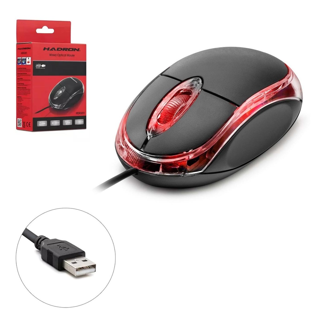 Kablolu Mouse Ledli̇  Hadron HDX-3251 3252  R7
