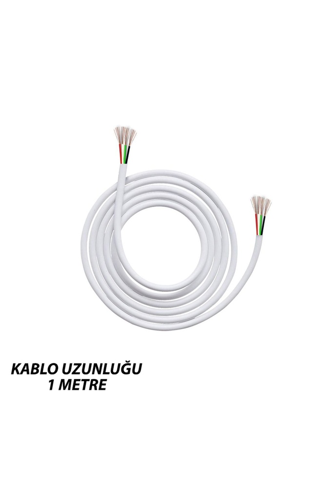 4x0.22 Bakır Seslendirme Kablosu Beyaz 1mt Poke PK-1287