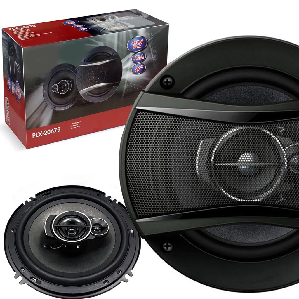 16cm Oto Hoparlör Koaksiyel 450w Tweeterli Kapaklı 2 Adet Plx-20675
