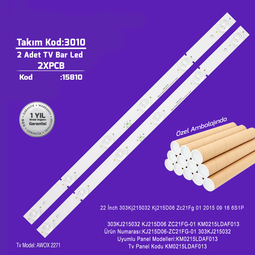 22'' 303Kj215032 Kj215D06 Zc21Fg 01 2015 09 16 6S1P 2 Adet Bar Led