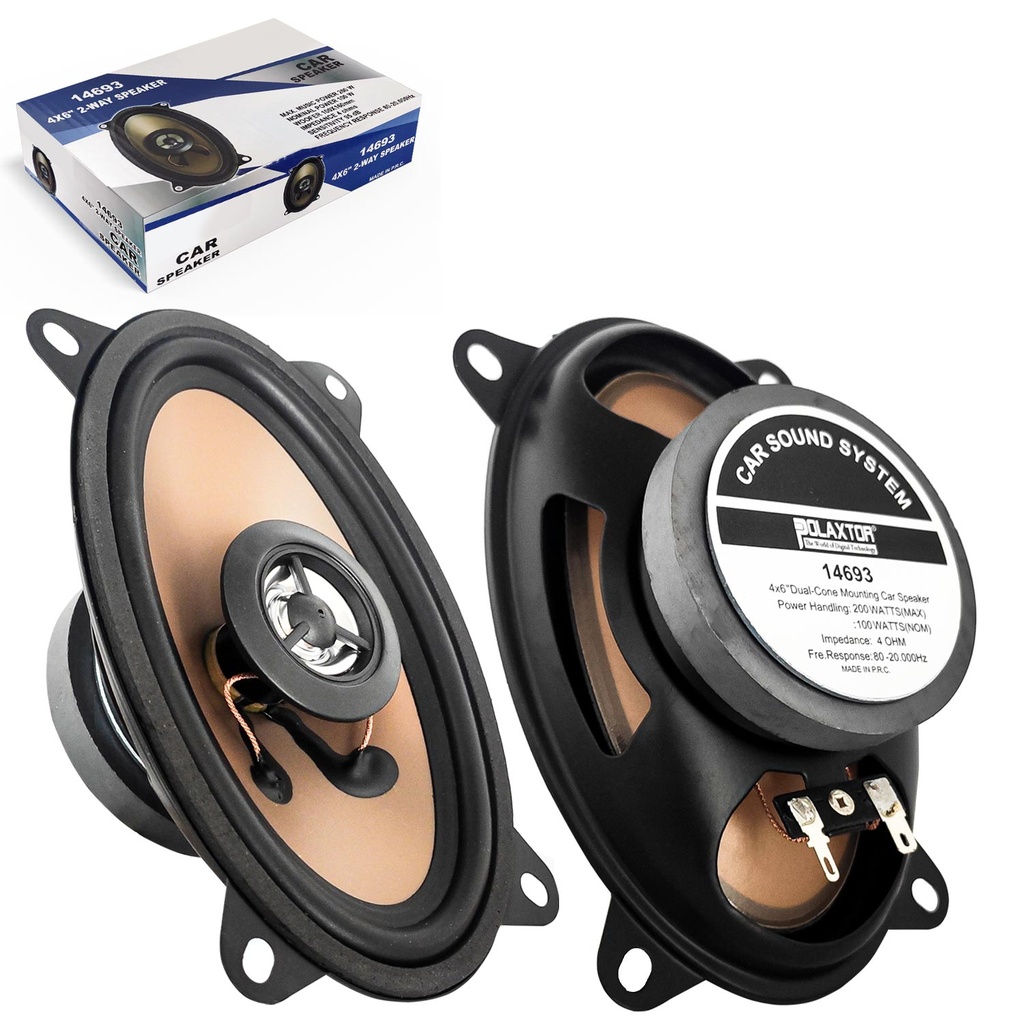 Oval 4x6 Oto Hoparlör Koaksiyel Reno 200w Tweeterli 1 Adet Plx-14693