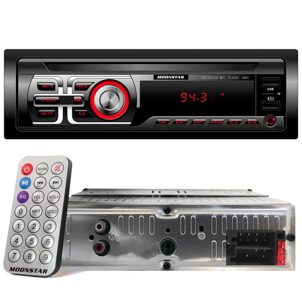 Oto Teyp 4x50w Siri Sesli Komut Aplikasyon Bt 2usb Sd Fm Aux Moonstar Bms-2801 R1