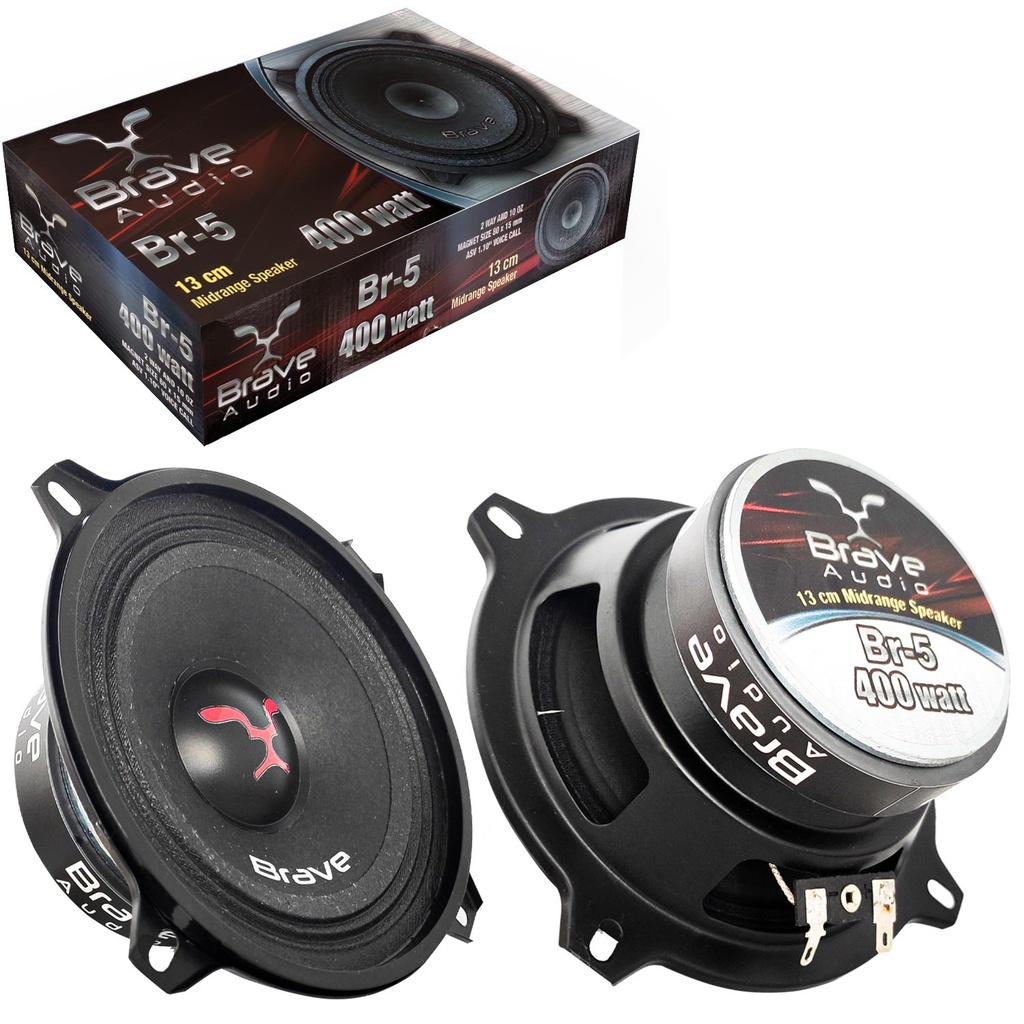 Oto Midrange 13cm 400w RMS 60w 2 Adet BRAVE BR-5 R3