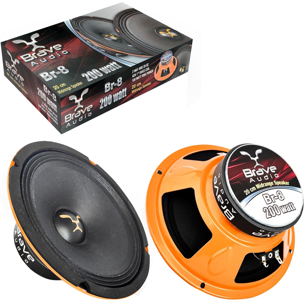 Oto Midrange 20cm 1100w RMS 100w 2 Adet Brave BR-8  R42