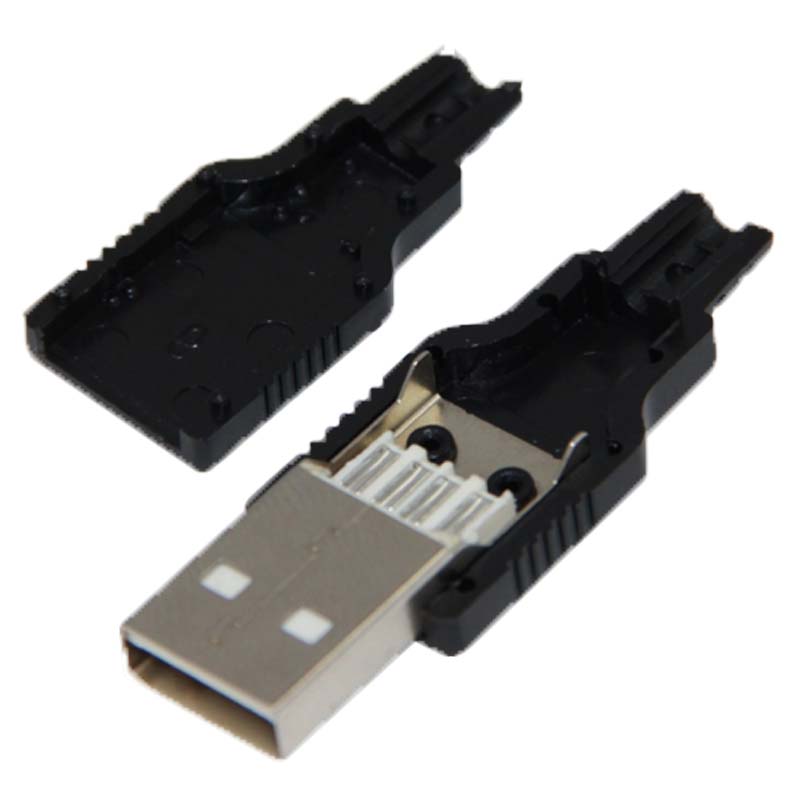 Usb A Erkek Konnektör Şase Karkas Lehimlenebilir Kılıflı Poke PK-5952