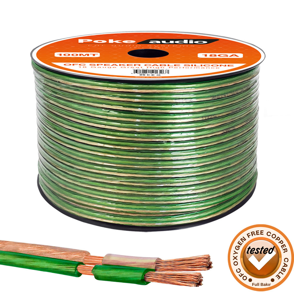 18GA OFC Bakır Seslendirme Kablo Silikon 100mt Poke PK-1407