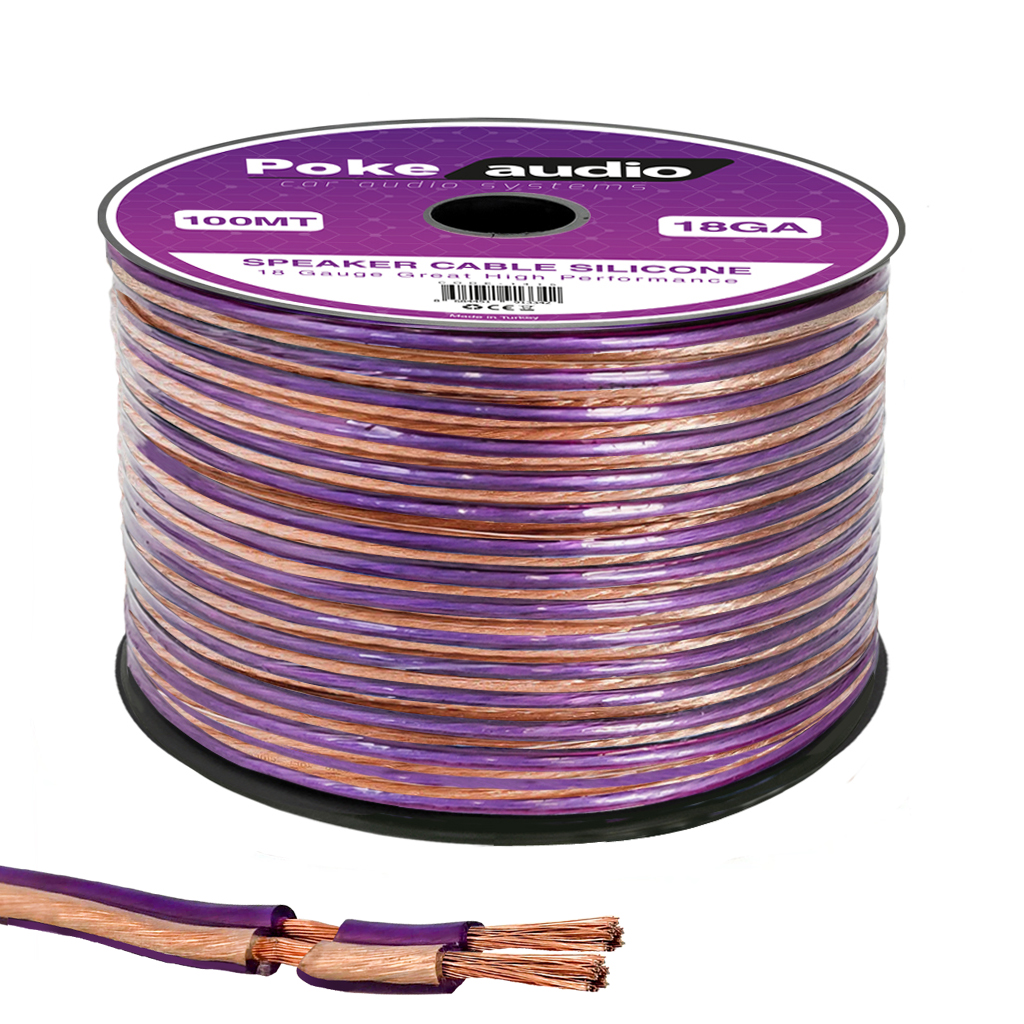 18GA Hoparlör Kablosu Silikon 100mt Poke PK-1415