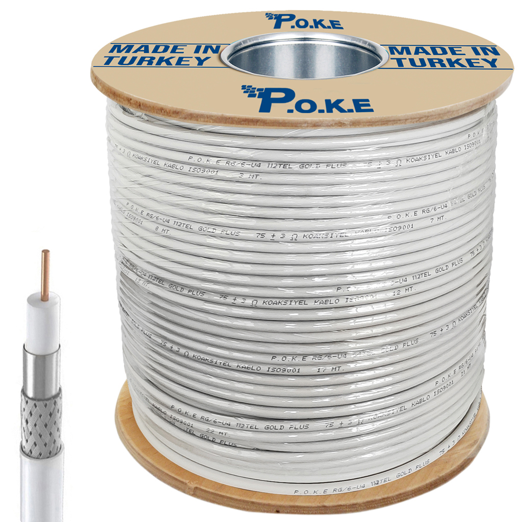 Anten Kablosu RG6/U4 112Tel 1.02 300mt Poke PK-1083