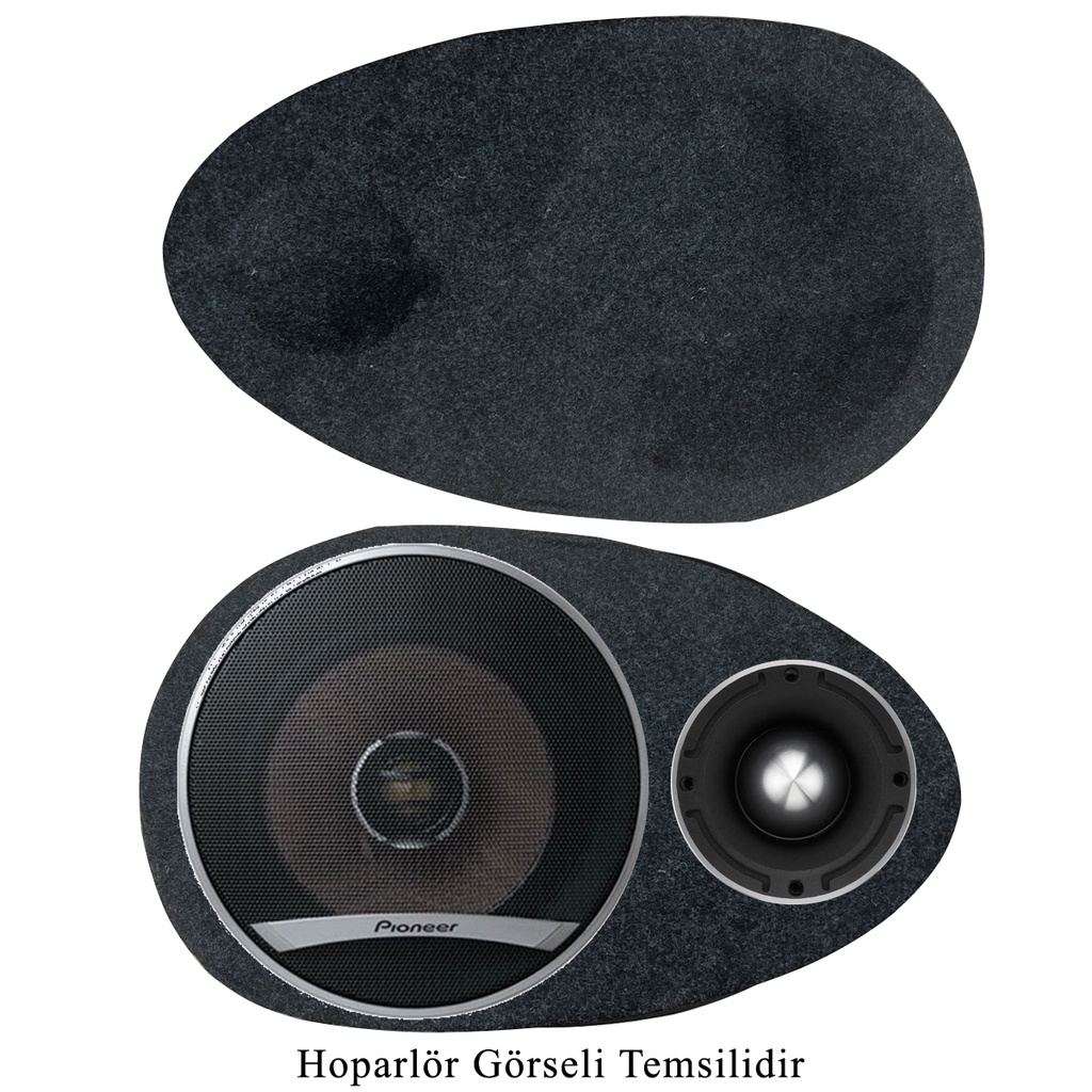20cm Hoparlör + 10cm Tweeter Yükseltme MDF 2 Adet Poke PK-6058