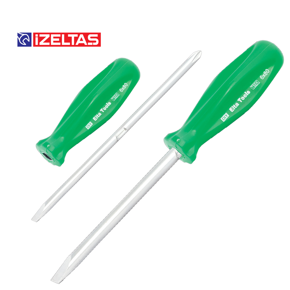 Tornavida Düz Yıldız Değişken 6x80mm İzeltaş Elta 4170170680 M7