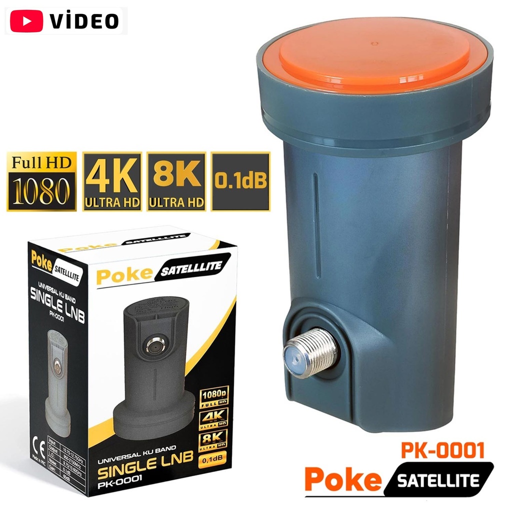 Tekli Lnb Single Yeni 0.1DB 5G 3D 4-8K Poke PK-0001