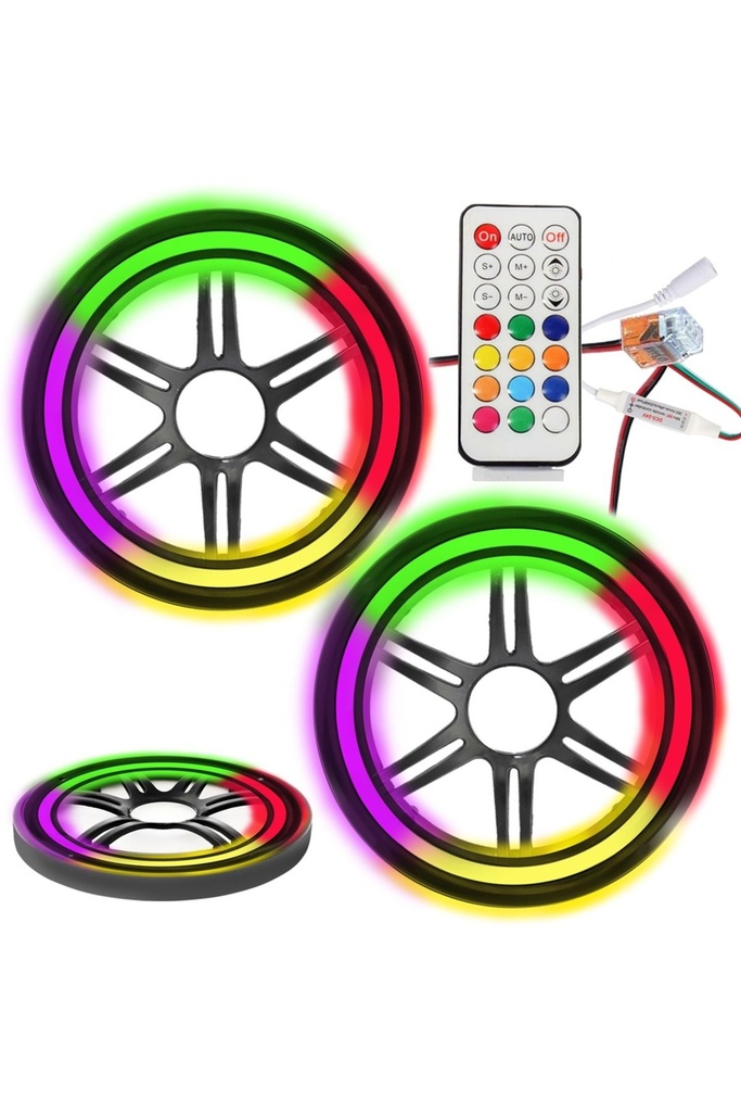 Pixel Ledli 10cm Hoparlör Kapak 2 Adet Animasyonlu Poke PK-6080