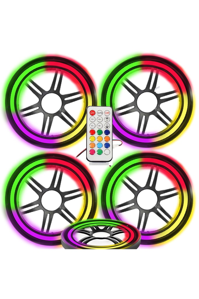 Pixel Ledli 13cm Hoparlör Kapak 4 Adet Animasyonlu Poke PK-6083