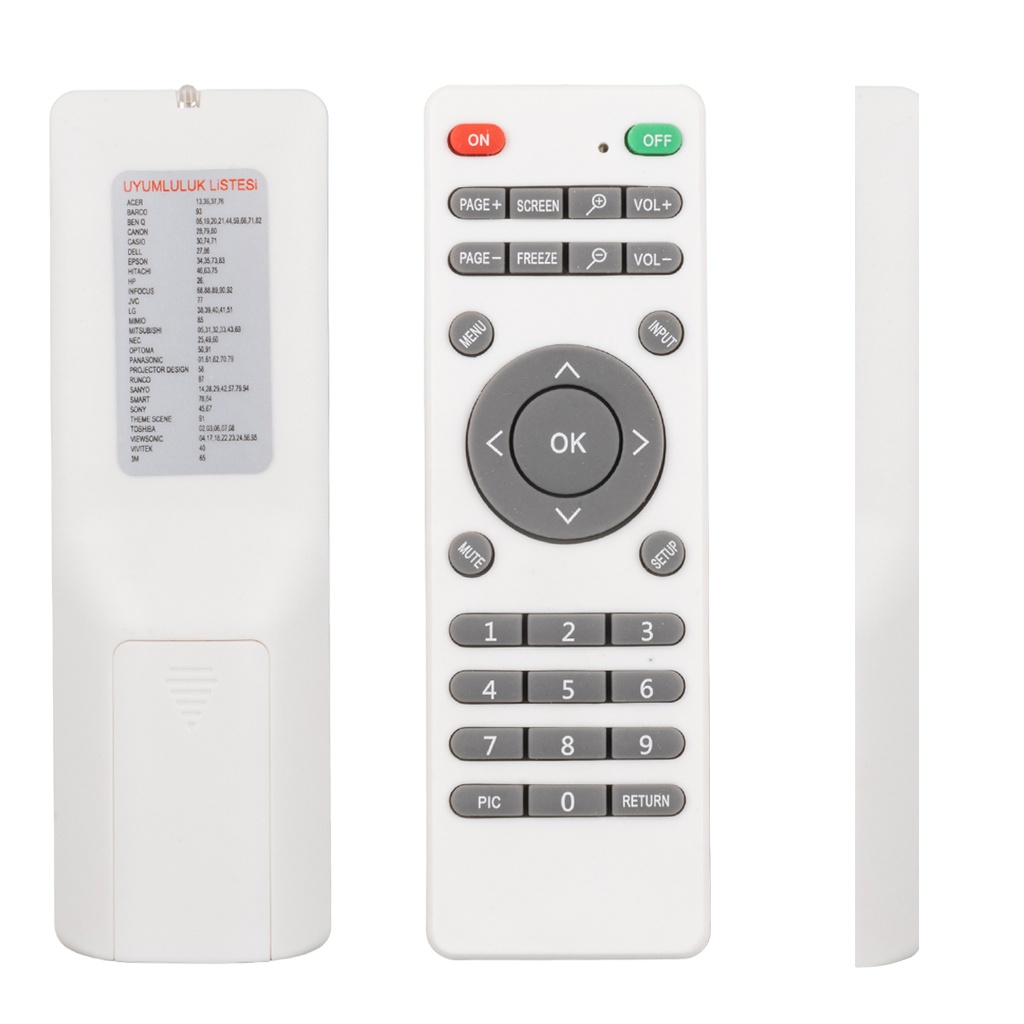 Akıllı Projeksiyon Kumanda Tüm Modellere Uyumlu PK-7092