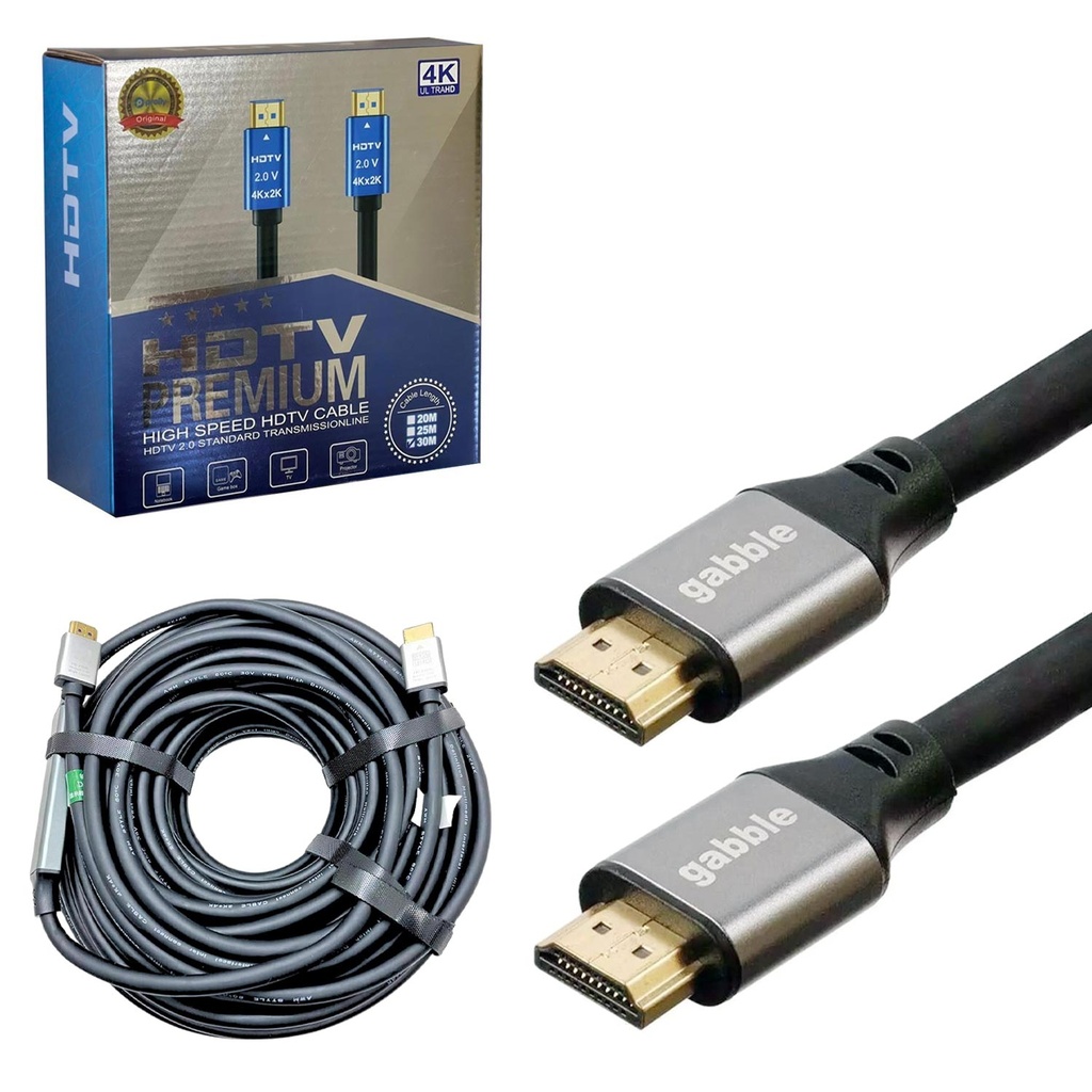Hdmi Kablo 30mt HDTV 2.0 4K Gabble Gab-HDMI430 