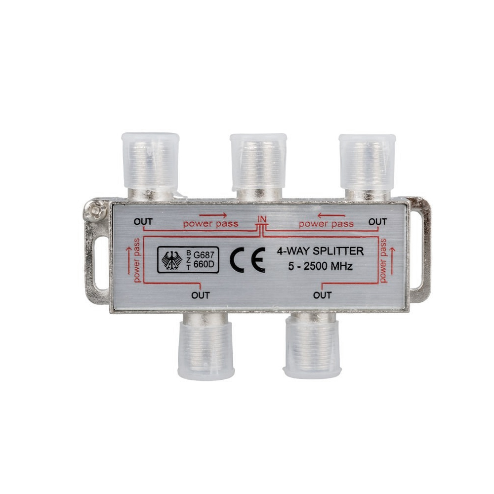 Splitter 1/4 Powerpass 5-2500mhz Poke PK-6875