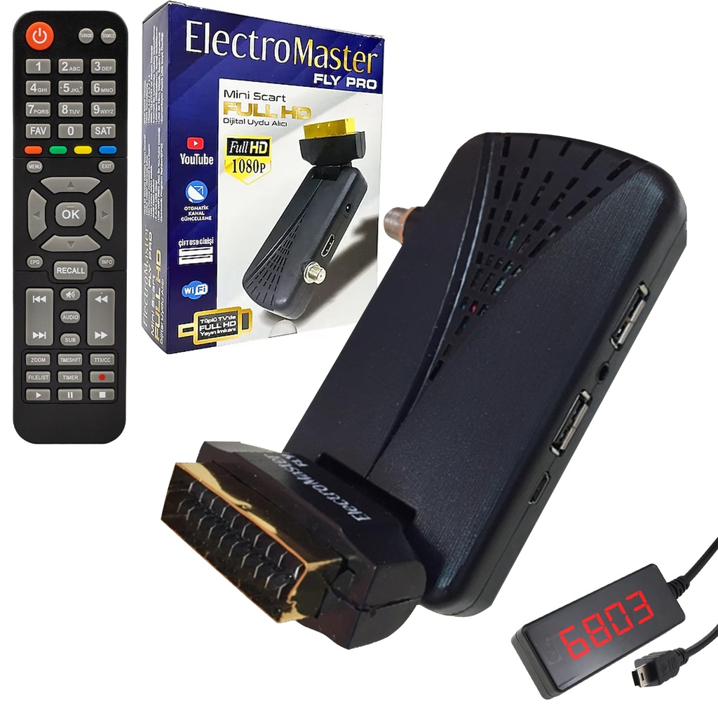 Mini Hd & Scart Uydu Alıcı Electromaster FLY 