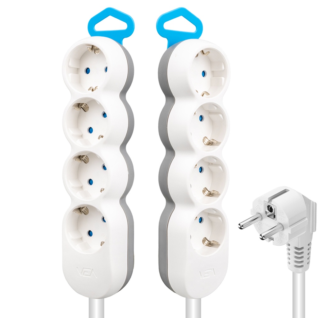 Dörtlü Grup Priz 1.5mt Vea VE-2S4N