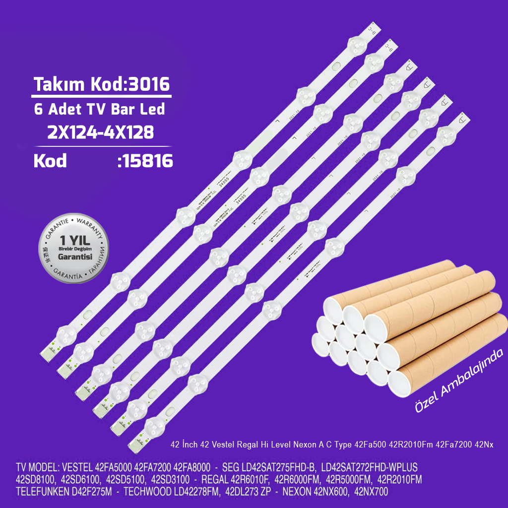 42'' 42 Vestel Regal Hi Level Nexon A C Type 42Fa500 42R2010Fm 42Fa7200 42Nx 6adet Bar Led