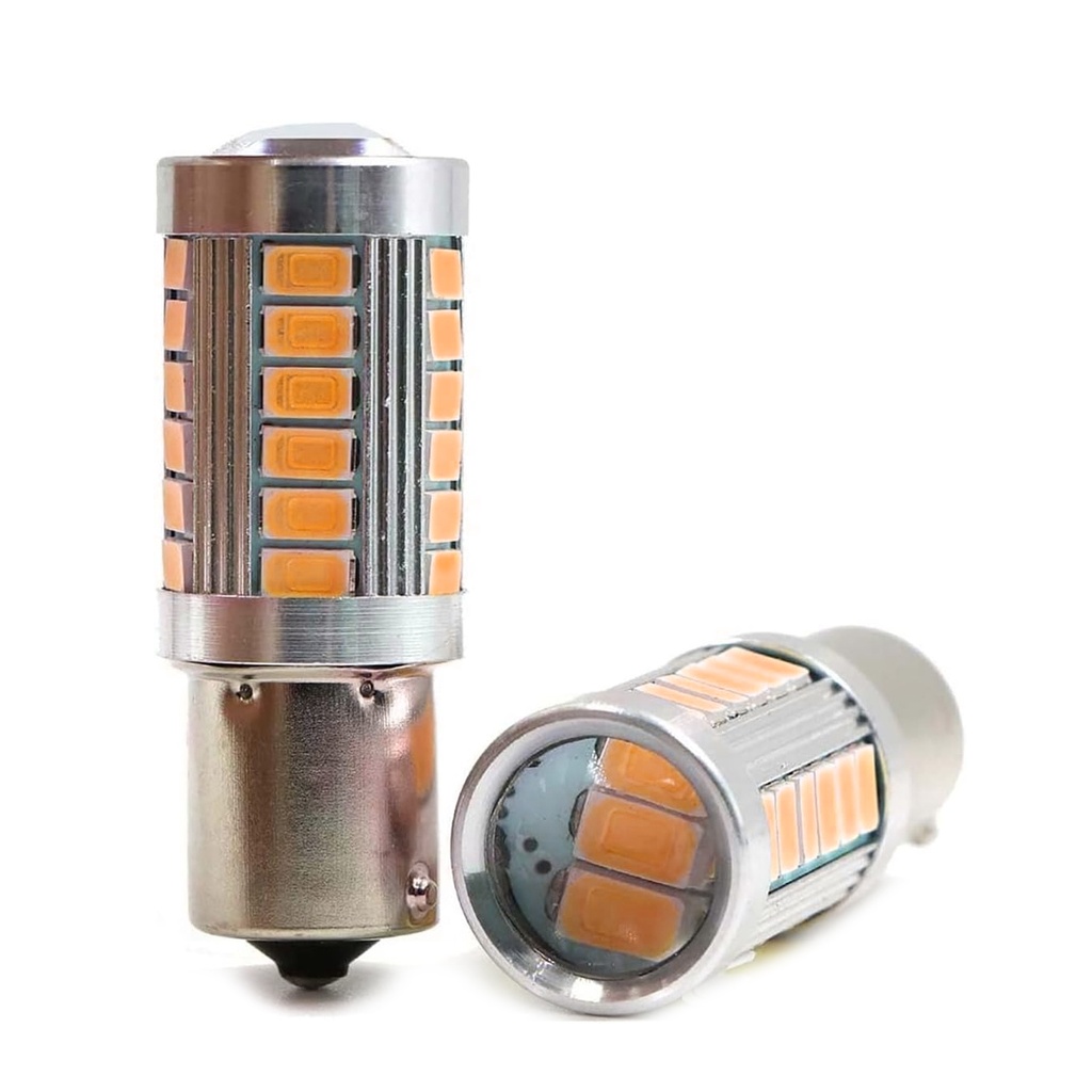 93 Tek Duy Turuncu Led Ampul 12v Mercekli 33 Ledli 2 Adet PK-6277   M4