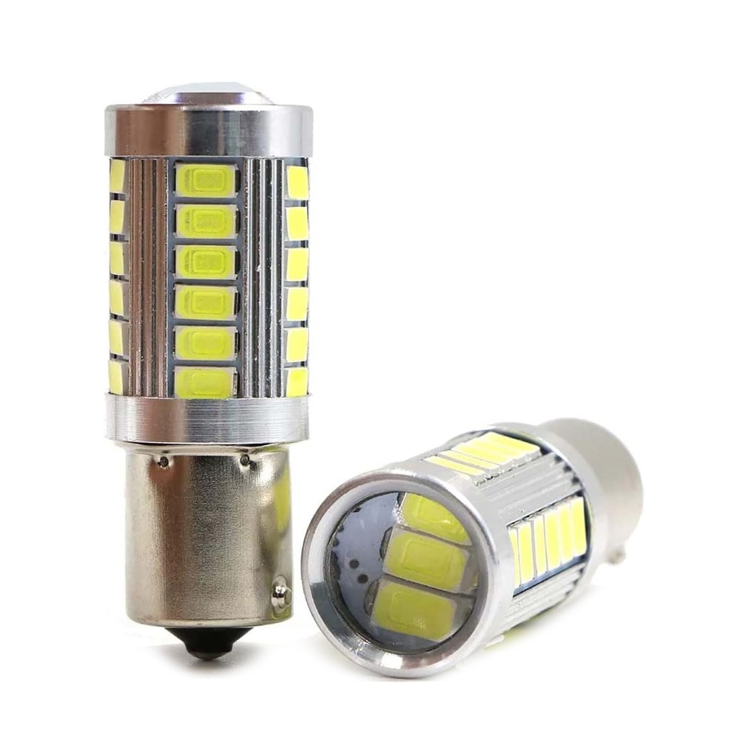 93 Tek Duy Beyaz Led Ampul 12v Mercekli 33 Ledli 2 Adet PK-6278   M4