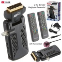 Mini Scart Sd Dijital Uydu Alıcı HQ TKGS Çift Kumanda Birebir Değişim PokeSat Banko