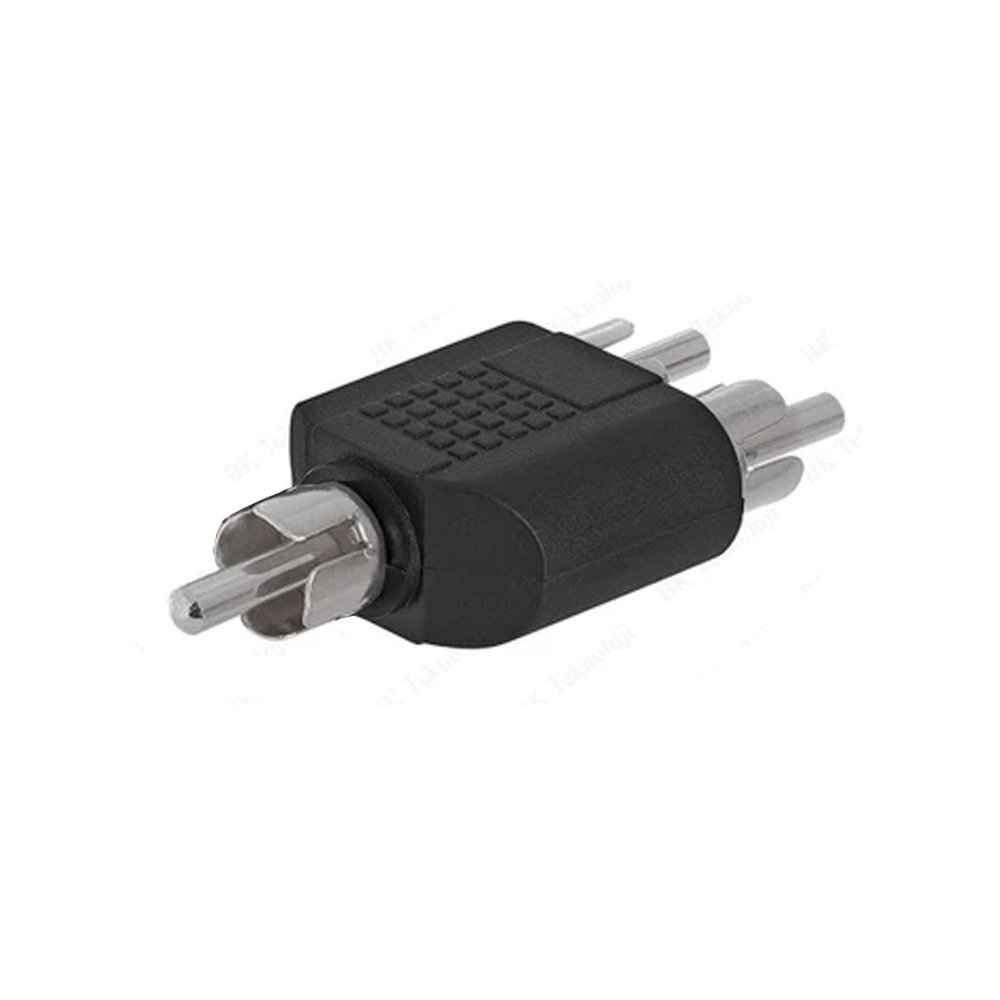 1 Rca Erkek to 2 RCA Dişi Çevirici Jack Fiş PK-6316