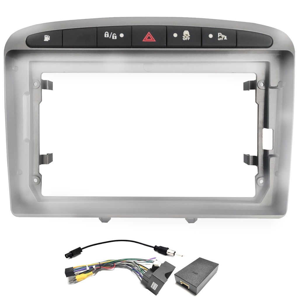 9'' Peugeot 308 RCZ 2007-2013 Silver Oto Tablet Çerçeve NV-0075