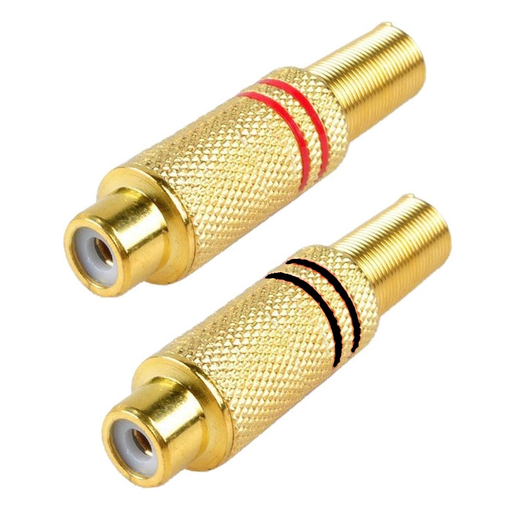 Dişi Tos Fiş Rca Metal Gold 2 Adet PK-6463