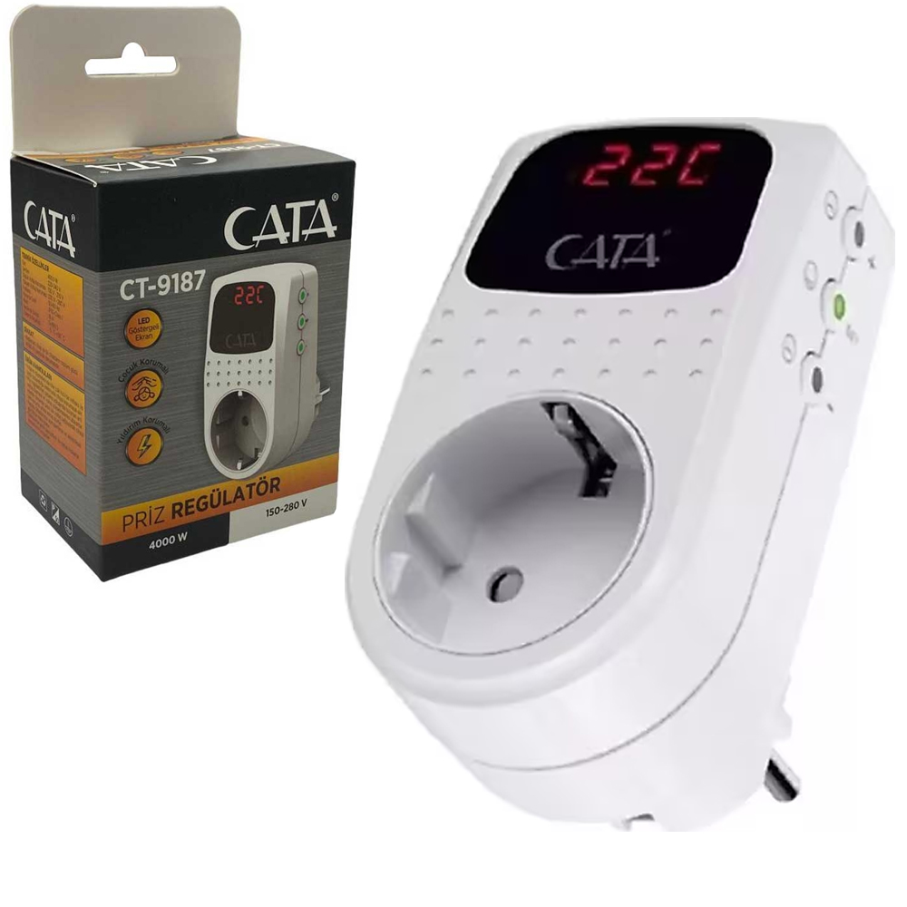 Akım Korumalı Akıllı Priz Regülatör Cata CT-9187 R39