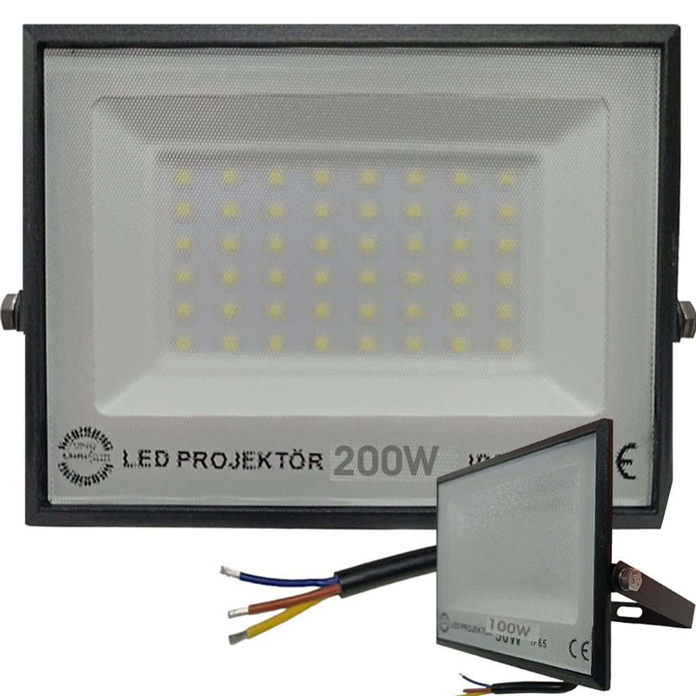 Led Projektör 200w 18000lm IP66 Beyaz Opto Minisun M-38200