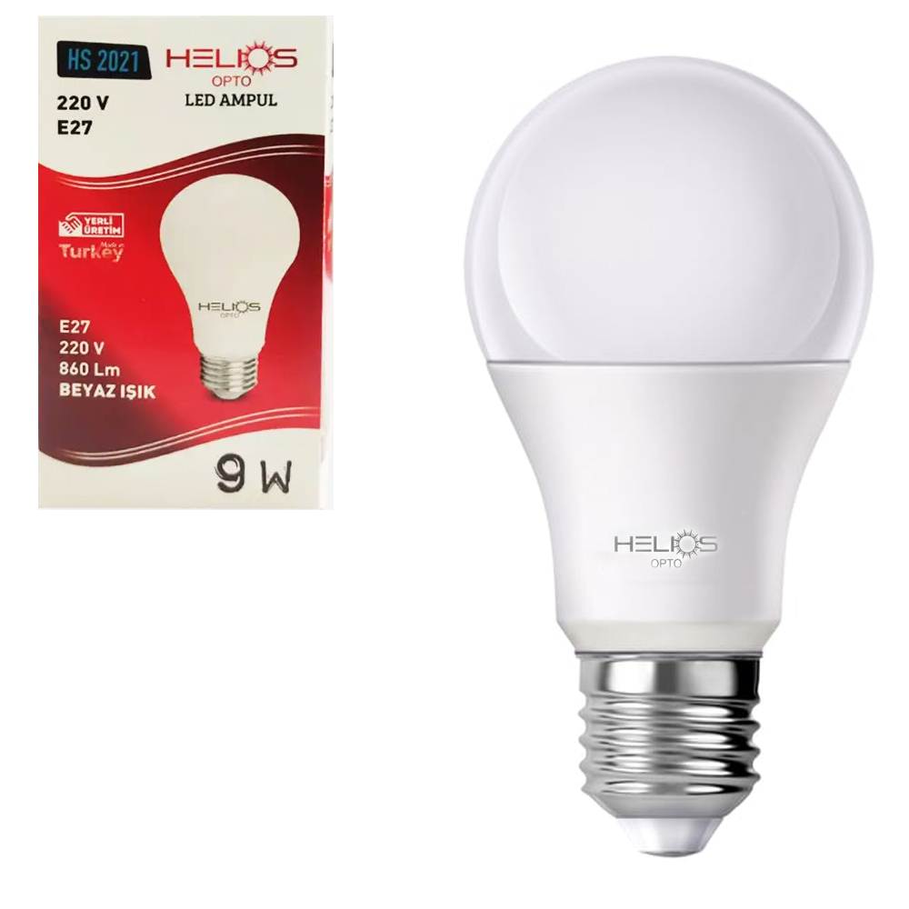 Led ampul 9w 1.Kalite 860lm Beyaz Helios HS-2021-rf25