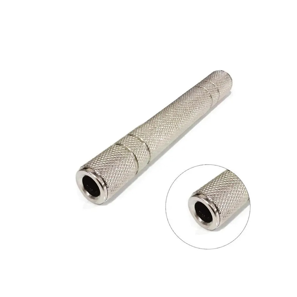 6.3mm Stereo Gitar Jack Uzatma Dişi Metal PK-6483  Ç1