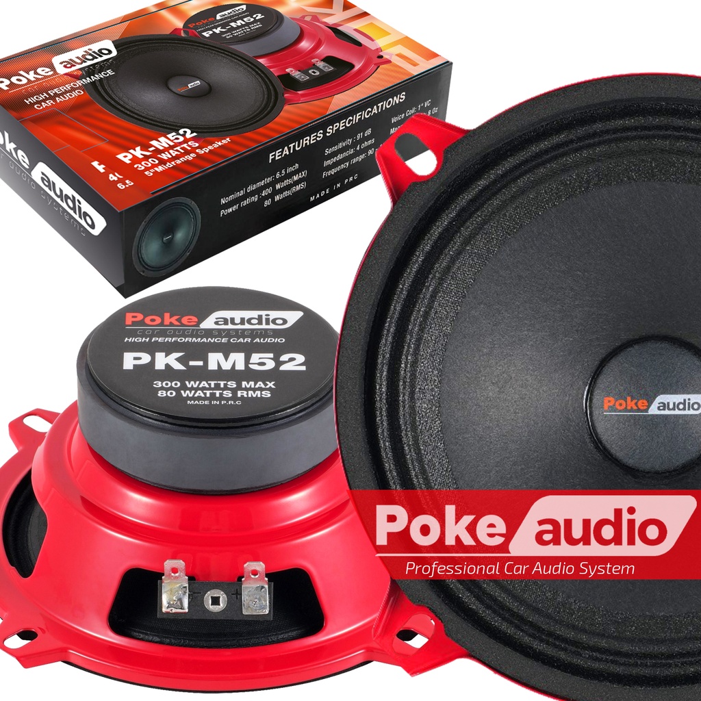 Oto Midrange 13cm 300w 80rms 2 Adet Poke PK-M52  R41