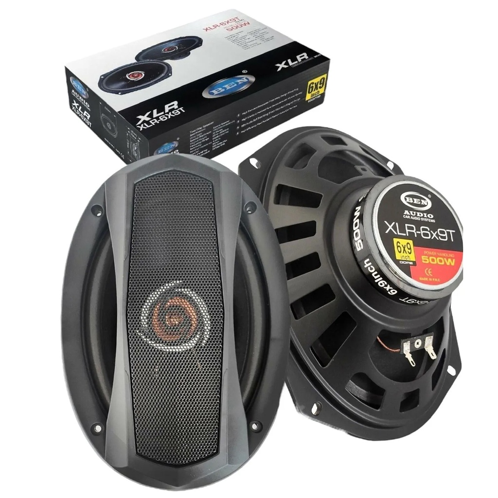 Oto Hoparlör Oval 500w Kapaklı 2 Adet BenAudio XLR-6X9T 