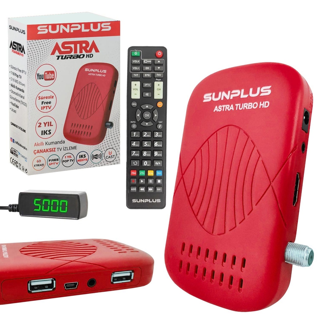 Mini Full Hd Uydu Alıcı Ucast Wifi Destekli Iks Hediye Süresiz Iptv Sunplus Astra Turbo HD