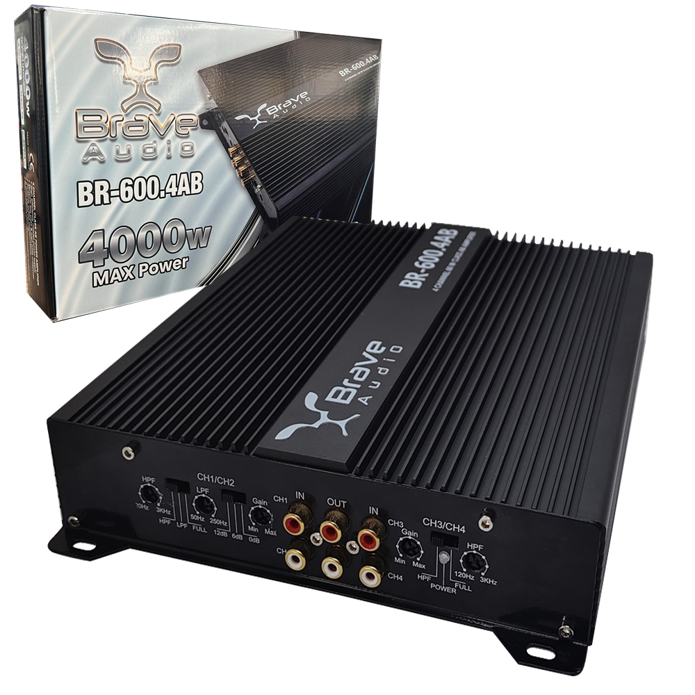 Oto Anfi 4000w 4x60w RMS Brave BR-600.4AB