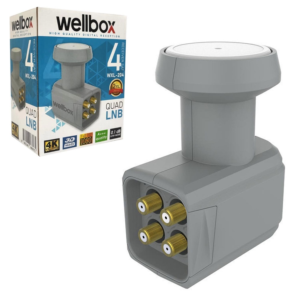 Dörtlü Lnb Quad 0.1db 3D Wellbox WXL-204