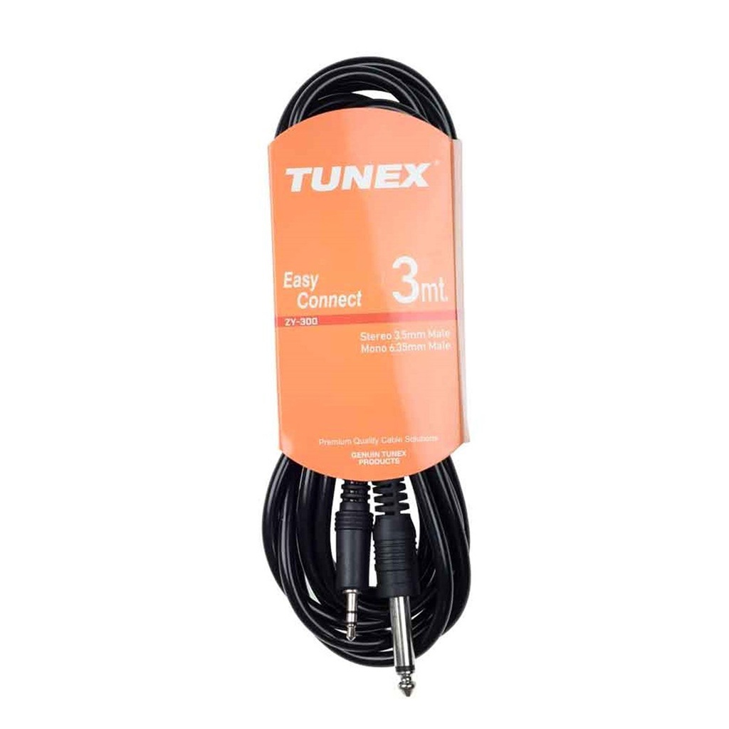 6.3 to 3.5mm Jacklı Uzatma Kablo 3mt Tunex ZY-300